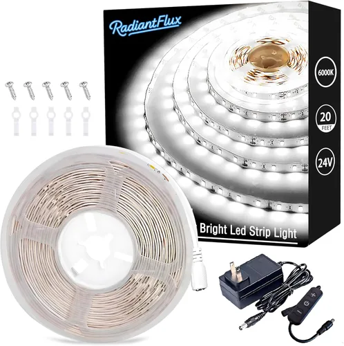Vista 21 de Tiras de luces LED pequeñas de 10 pies cálidas, tira de luces LED regulables, 180 LEDs, luces de cinta LED tipo cuerda súper brillantes para sala