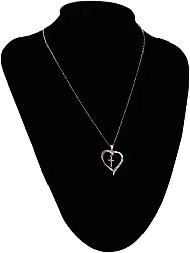 Vista 3 de ENSIANTH Regalo de primera comunión para niñas, regalo de cruz cristiana, joyería de bautismo