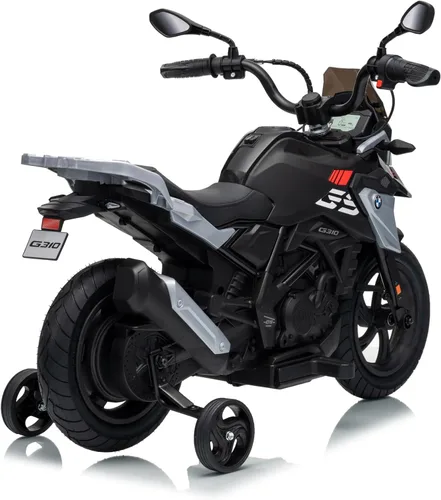 Vista 3 de BMW licencia 24V niños motocicleta eléctrica, 300W bicicleta Negro
