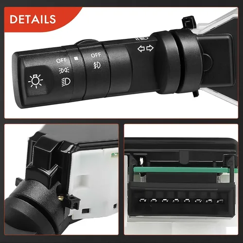 Vista 8 de Interruptor de señal de giro A-Premium, interruptor de faro y luz antiniebla Compatible con vehículos Nissan, Infiniti, Frontier 2007-2015, Sentra