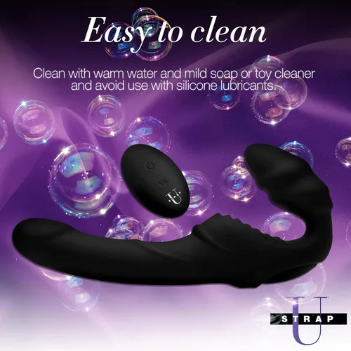 Vista 7 de Pro Rider 9X Correa de silicona vibratoria sin tirantes con control remoto