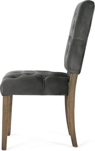 Vista 6 de Christopher Knight Home Carolina Velvet - Sillas de comedor, juego de 2 piezas, color carbón