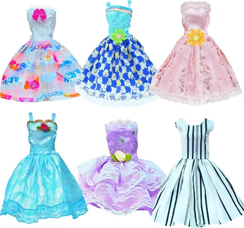 Vista 3 de Mini vestido de bola de 6 piezas para muñeca de 11.5 pulgadas