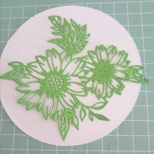 Vista 4 de Troqueles de metal con hojas de flores, hojas de girasol, plantillas de corte de boda para álbumes de recortes, manualidades, álbumes de recortes
