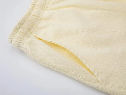 Vista 6 de YKB Pantalones cortos de lino para hombre, de algodón, casuales, ligeros, para entrenamiento, gimnasio, yoga, pantalones cortos para hombres