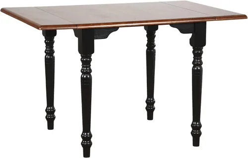 Vista 3 de Sunset Trading Selections - Juego de 3 sillas rectangulares de 48 pulgadas con respaldo de flecha, juego de mesa de comedor Drop Leaf 2,4, 3 tamaños