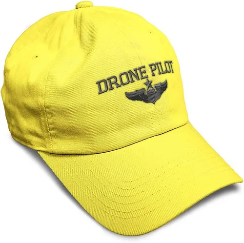 Vista 30 de Gorra de béisbol suave, dron, piloto, gris, bordado, insignias, ovnis, algodón, para papá veterano, sombreros para hombres y mujeres Aqua Design Only