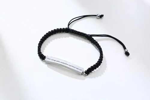 Vista 78 de Pulsera de urna personalizada para cenizas, recuerdos de joyería de cremación para mujeres y hombres, pulsera ajustable de cuerda tejida hecha a