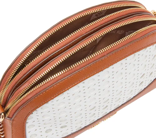 Vista 3 de Anne Klein Bandolera perforada con triple compartimento