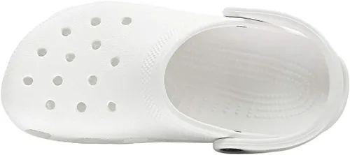 Vista 6 de Zuecos clásicos Crocs unisex para adulto, Blanco, 9 mujer/7 hombre