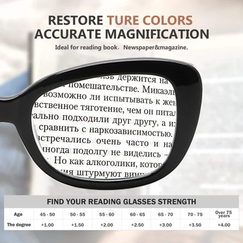 Vista 6 de Eyekepper Gafas de lectura elegantes para las mujeres de gran tamaño lectores - Negro +2.75