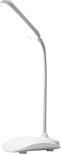 Vista 2 de Lámpara de escritorio LED con carga USB, lámpara de mesa para escuela, hecha de plástico (blanco)