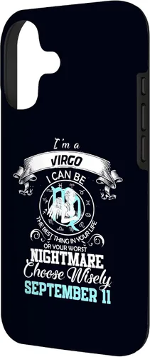 Vista 2 de Virgo Zodiac Sign Astrology Horoscope September 11 Birthday Case for iPhone 17