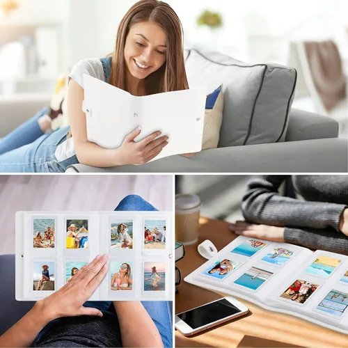 Vista 6 de Álbum de fotos instantáneas de 256 bolsillos para Fujifilm Instax Mini 12 11 9 8+ 8 99 40 EVO LiPlay película instantánea, compatible con cámaras