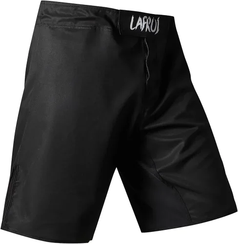 Vista 3 de LAFROI QJK01 - Pantalones cortos de boxeo para hombre con cordón y bolsillo