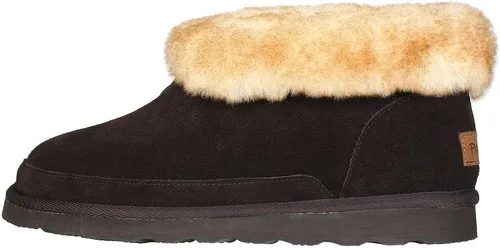 Vista 3 de Pantuflas de oveja para hombre, botines de tobillo para interiores y exteriores con espuma viscoelástica