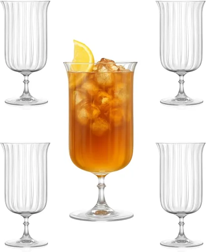 Vista 9 de LEMONSODA Crystal Coupe - Copas de cóctel y vino, Lotus, Deco, 12 onzas Juego de 2 vasos aptos para lavavajillas, para bar y fiesta de cóctel