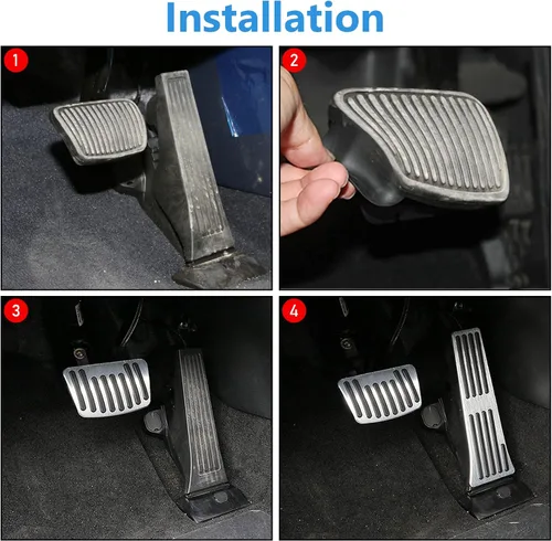 Vista 7 de TTCR-II Cubiertas de pedal para Hyundai Tucson Sonata y Kia Optima Sorento 2016-2025, pedales de freno para Santa Fe 2019-2025 y Sportage 17-25