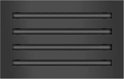 Vista 9 de BUILDMART - Cubierta de ventilación de CA moderna de 8 x 8 - Ventilación de aire negra decorativa - Difusor de ranura lineal estándar - Rejilla