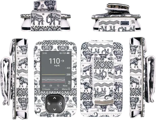 Vista 12 de Funda de piel diseñada con clip y protector de pantalla (incluye para receptor Dexcom G7/G6 (BEL-1)