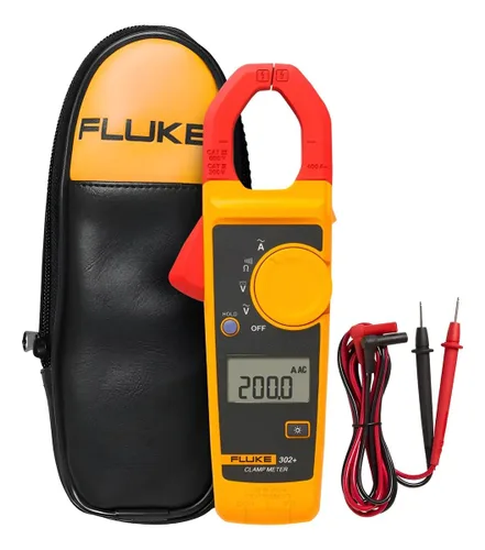Vista 2 de Fluke 302+ Multímetro de Pinza Digital, Mandíbula de 30mm, Mide Corriente AC hasta 400A, Mide Voltaje AC/DC hasta 600V, Resistencia, Continuidad