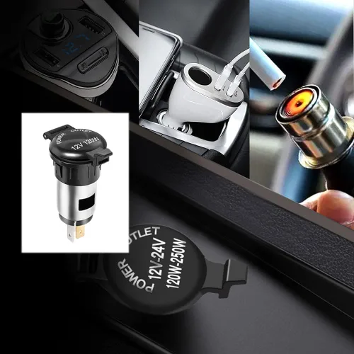Vista 5 de Xafissy - Enchufe para encendedor automático, 12 V, 120 W, impermeable, para coche, barco, tractor, motocicleta (1)