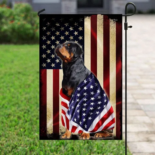 Vista 6 de FLAGWIX Bandera estadounidense Rottweiler Bandera patriota estadounidense v5, bandera de casa (29.5 x 39.5 pulgadas), banderas de Estados Unidos