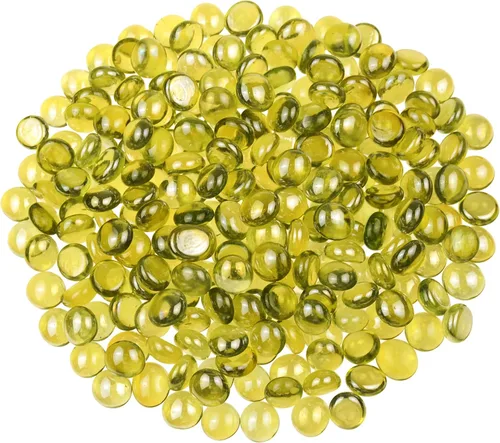 Vista 11 de KINGOU Gemas/cuentas/piedras de vidrio plano para relleno de jarrón, dispersión de mesa, juegos - 1 lb (0.551-0.630 in, aprox. 5/8 pulgadas)