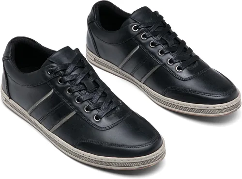 Vista 6 de Jousen Zapatos deportivos de cuero para hombre, estilo retro, para negocios, casuales, para hombres