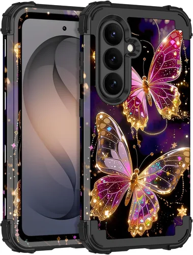 Vista 29 de LONTECT Funda para Galaxy S26 5G a prueba de golpes, 3 en 1, resistente y resistente, policarbonato duro+híbrida suave resistente de alto impacto