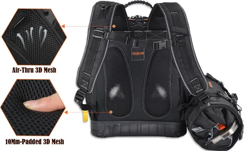 Vista 6 de Mochila de herramientas y rollo de herramientas, socio perfecto a la moda