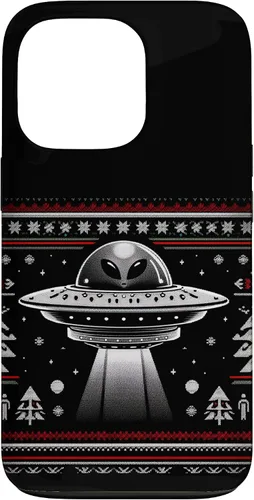 Vista 10 de Lindo alienígena OVNI Navidad Ugly Sweater Pijamas Caso para iPhone 16