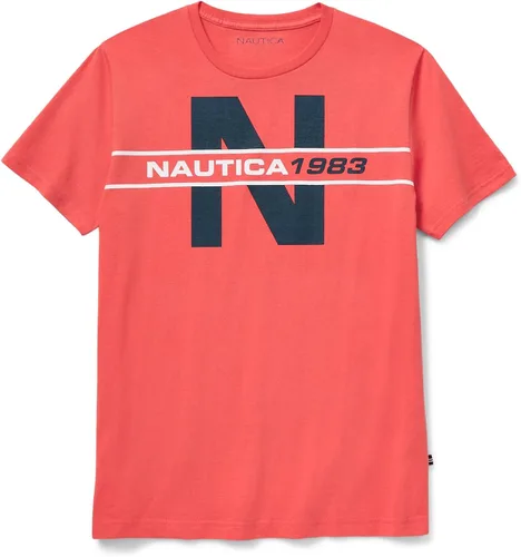 Vista 6 de Nautica Camiseta gráfica de manga corta 100% algodón para hombre