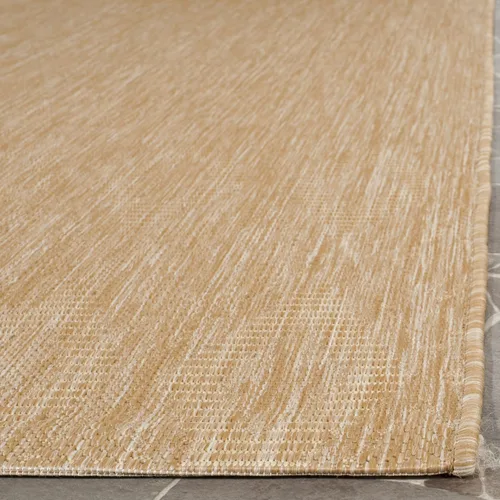 Vista 5 de SAFAVIEH Alfombra lavable para exteriores, colección Patio de 2.3 x 18 pies, natural y natural, no desprende pelusa y fácil de limpiar, ideal