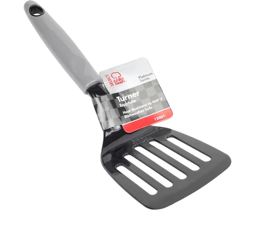 Vista 2 de Chef Craft Select - Espátula corta de nailon, 10.5 pulgadas, color gris