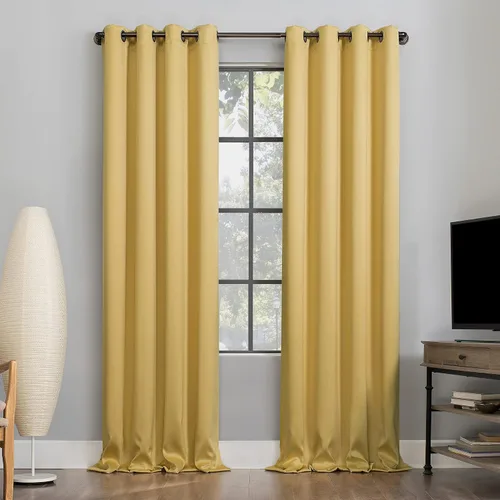 Vista 25 de Sun Zero Nordic - Juego de 2 paneles de cortinas con ojales de grado teatral extremo 100% opacas, 104" x 96" (2* 52" x 96"), cortinas opacas blanco