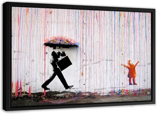 Vista 50 de Arte en lienzo de Banksy para pared, decoración del hogar, lienzo pre-estirado - varios tamaños