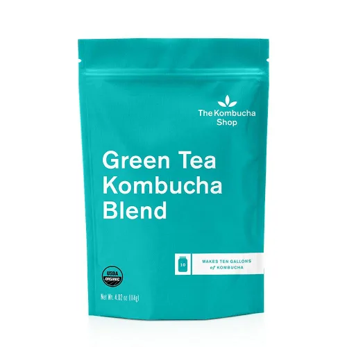 Vista 2 de The Kombucha Shop - Mezcla de té verde - Mezcla de té orgánico de hojas sueltas de sencha y jazmín - Hace 5 galones de té kombucha