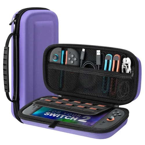 Vista 50 de TiMOVO Carrying Case for Nintendo Switch 2 (2025), Large Capacity Protective Hard Shell Portable Travel Case Pouch for Switch 2, with 10 Game Card