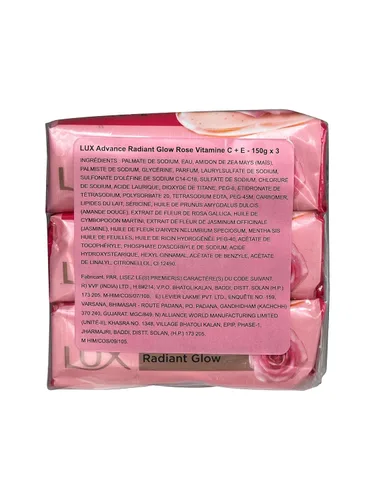 Vista 2 de LUX Soft Touch Silk Essence & Barra de jabón de agua de rosas, 3 x 5.29 oz