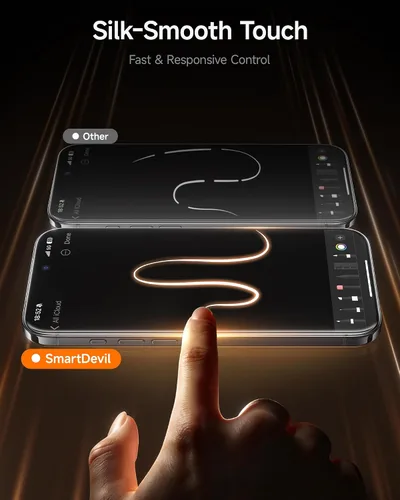 Vista 8 de SMARTDEVIL Paquete de 2 protectores de pantalla de privacidad para iPhone Air, vidrio templado 9H antiespía de 28°, resistente a impactos