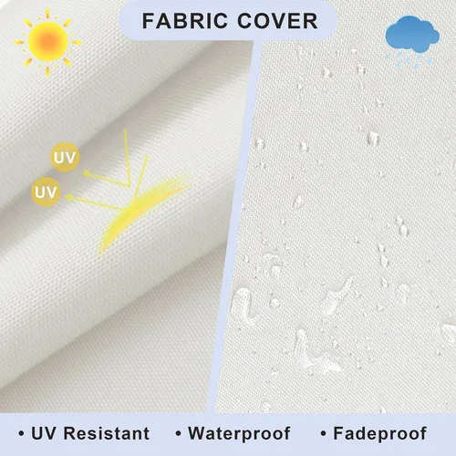 Vista 4 de Cojín de repuesto reclinable para interiores y exteriores, para muebles de patio silla sofá, cojín lavable para asiento profundo, protección UV Beige