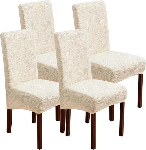 Vista 33 de Fundas para Sillas de Comedor, Fundas para Sillas de Comedor Elásticas Parsons, Protector de Sillas de Cocina para Comedor, Extraíbles, Lavables