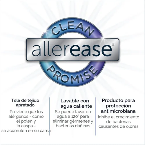 Vista 4 de AllerEase Protector de colchón impermeable, Protector de colchón máximo contra las alergias, Funda de colchón individual