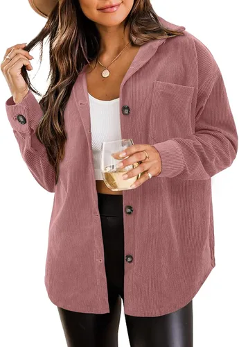 Vista 43 de ZOLUCKY Chaqueta de manga larga con botones para mujer, talla grande, blusas