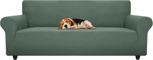 Vista 28 de ZNSAYOTX Funda súper elástica para silla (30"-47"), nuevas fundas de silla a rayas para sala de estar, aptas para perros y mascotas, protector