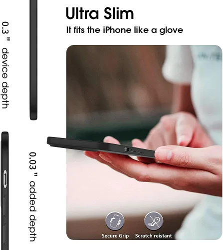 Vista 3 de X-level Funda compatible con iPhone 13 mini, ultrafina [serie Guardian], revestimiento suave de TPU mate, cubierta trasera ligera para iPhone 13