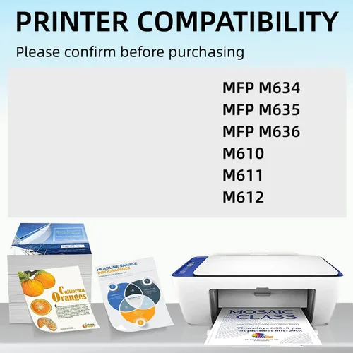Vista 2 de Cartucho de tóner de alta capacidad remanufacturado 147Y W1470Y de repuesto para impresora HP M610 M611x M611 M612dn MFP 635h 635fht Flow MFP M636z