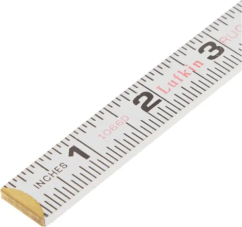 Vista 5 de Crescent Lufkin - Regla de madera para báscula de ingeniero Red End de 58 pulgadas x 6 pies, 1066DN, color blanco