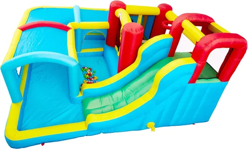 Vista 3 de WELLFUNTIME Inflatable Bounce House with Slide, Jumping Castle with Blower